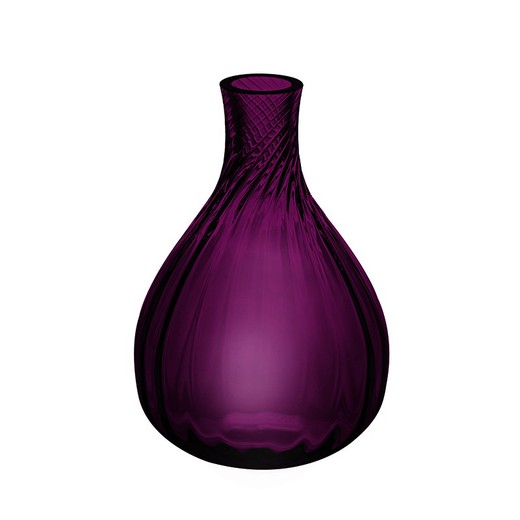 Solitario con ametista in vetro viola, Ø 11 x 16 cm | Goccia di colore