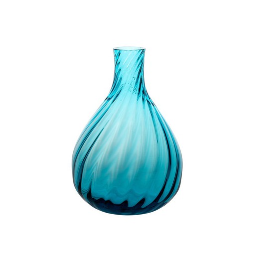 Blauwe solitair in blauw glas, Ø 11 x 16 cm | Kleur druppel