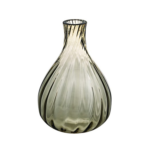 Bruine solitair in bruin glas, Ø 11 x 16 cm | Kleur druppel