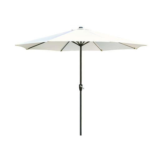 Aluminum and raw fabric parasol, 300 x 300 x 245 cm | marley