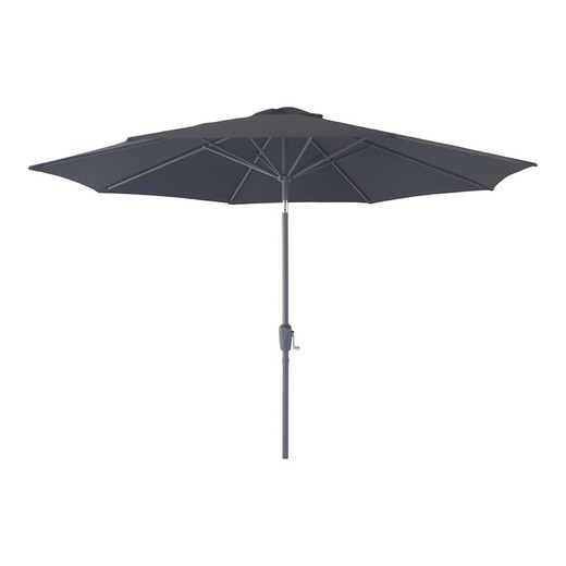 Parasol van zwarte polyesterstof, 300 x 300 x 243 cm | Houston