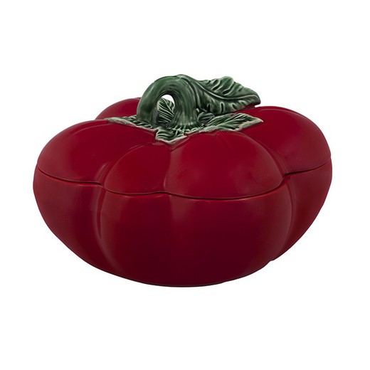 Red earthenware soup tureen, 29.5 x 28 x 20.3 cm | Tomato