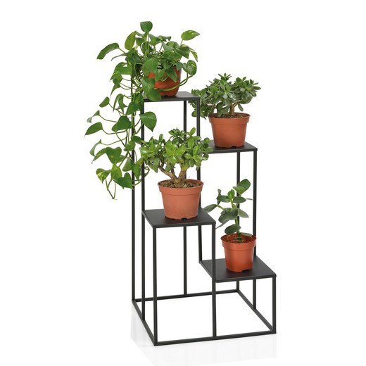 Supporto per piante in metallo nero, 70 x 40 x 40 cm — Qechic