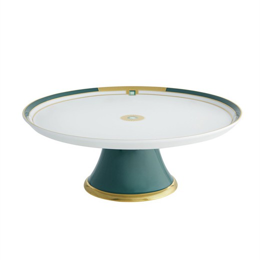 Soporte para tartas de porcelana en multicolor, Ø 28,2 x 10,4 cm | Emerald