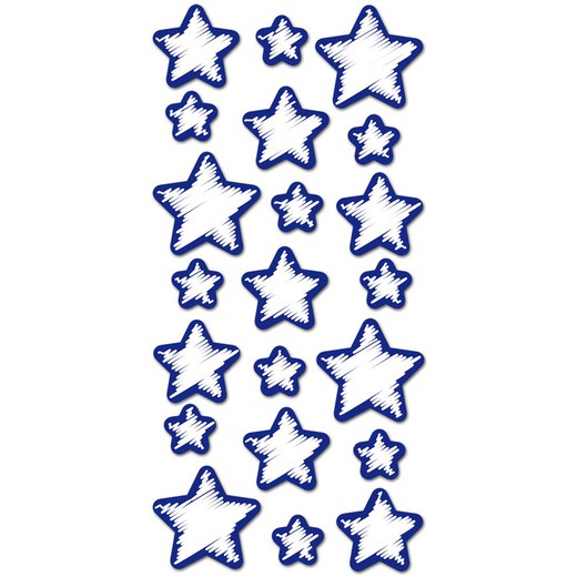 Stickers con diseño de estrellas hechas de espuma, 15'5 x 34 cm