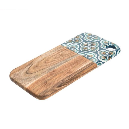 Wooden cutting board in multicolor, 35 x 17 x 2 cm