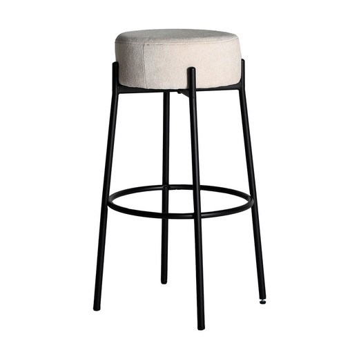 Off-white fabric bar stool, 41 x 41 x 78 cm | Breville