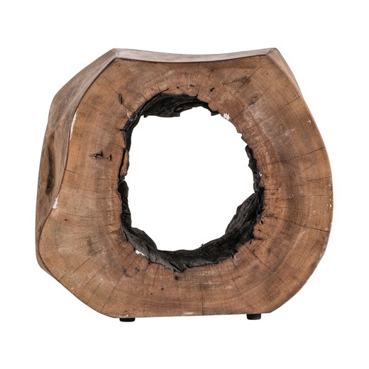 Buhera Tropical Wood Stool, 45x38x40cm
