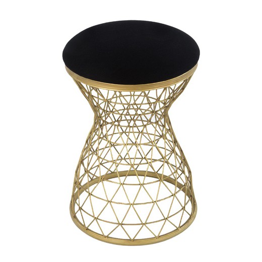 Gold metal stool, 34x34x52 cm