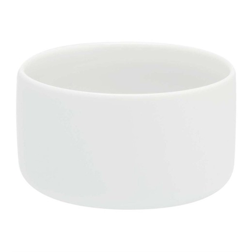 Hvidt M-krus i porcelæn, Ø 7,7 x 4,8 cm | Silkevej hvid