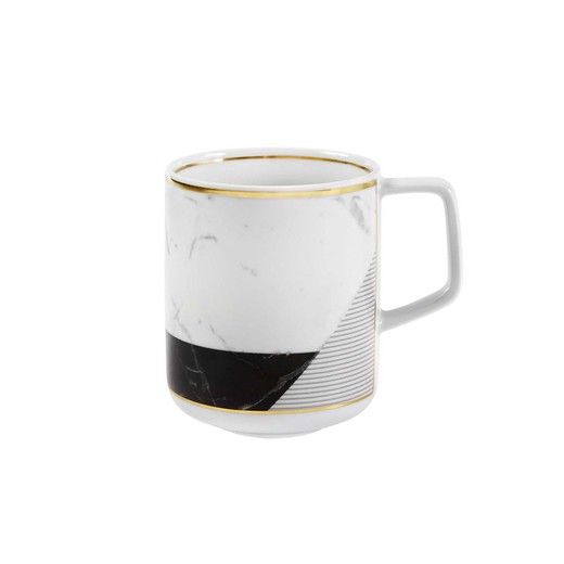 Carrara porcelain mug, 12x8x10 cm