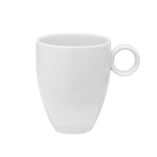 Porcelain mug Carré Whité, 10.4x8x9.9 cm