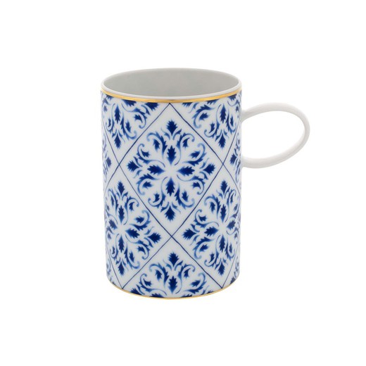 Transatlântica porcelain mug, 11.4x7.7x11.4 cm