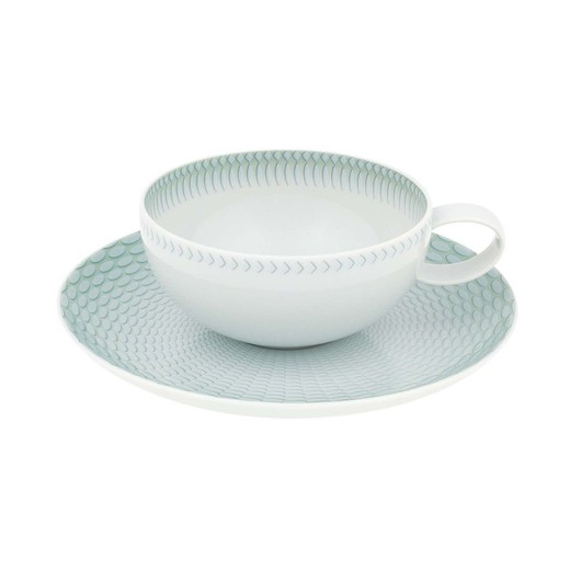 Tasse à thé avec soucoupe Porcelaine Venezia, Ø16,8x5 cm
