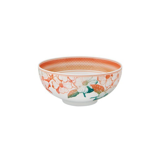 Porcelain soup bowl in multicolour, Ø 14.1 x 6.4 cm | treasures