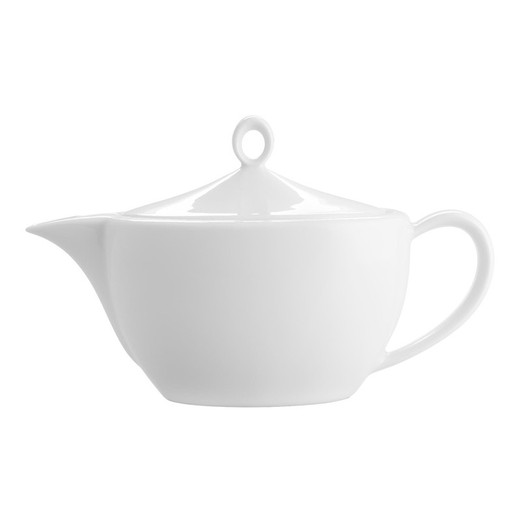 Teekanne aus weißem Porzellan, 25,4 x 11,4 x 15,2 cm | Broadway-Weiß