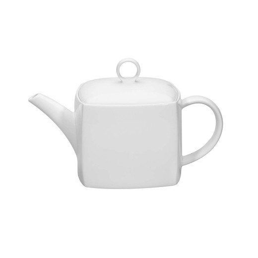 Carré Whité porcelain teapot, 23.4x12.8x14.3 cm