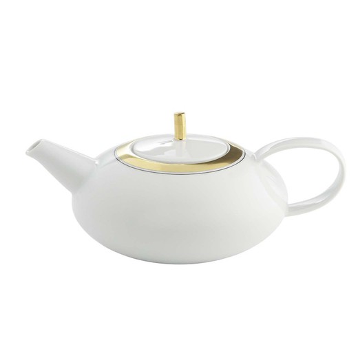 Domo Gold porcelain teapot, 26.5x18x12 cm