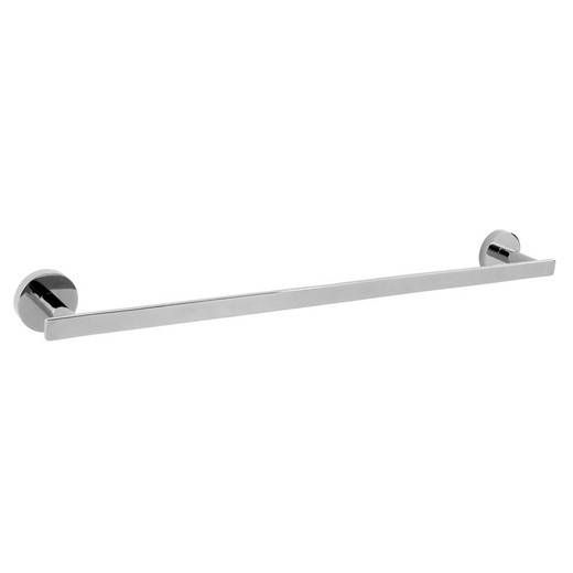 Towel rack brass bar in silver, 50 x 5.3 x 6.5 cm