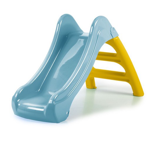 Feber Casual Slide in blauw en geel, 106 x 64,5 x 54 cm