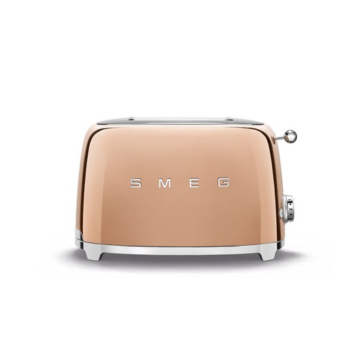 Rose Gold Stainless Steel Toaster, 32.5 x 19.5 x 19.8 cm | 50's Style
