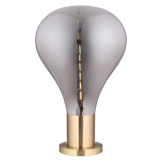 TRIZ - Lampada da tavolo in vetro fumé, Ø 40 x H 53 cm