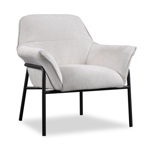 UDINE | Beige upholstered armchair 80 x 84 x 90.5 cm