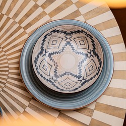 Vajilla Completa de 18 Piezas de Porcelana Tribal — Qechic