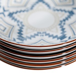 Vajilla Completa de 18 Piezas de Porcelana Tribal — Qechic