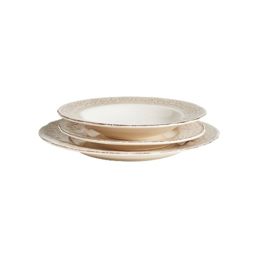 18-Piece Blank Ceramic Dinnerware Set | alka