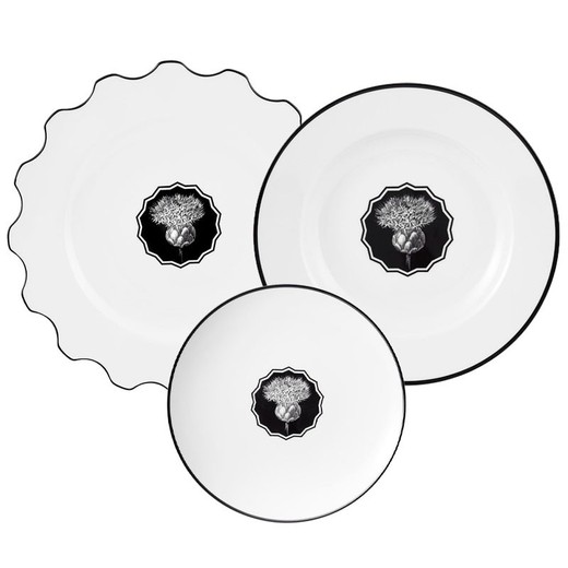 18-Piece Blank Porcelain Dinnerware Set | Herbariae Parade