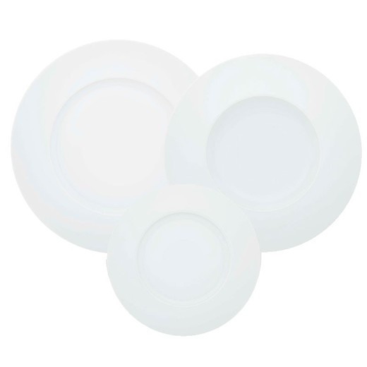 18-piece porcelain tableware in White | Silk Road White