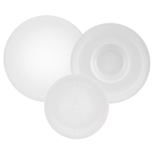 18-Piece Blank Porcelain Dinnerware Set | Utopia