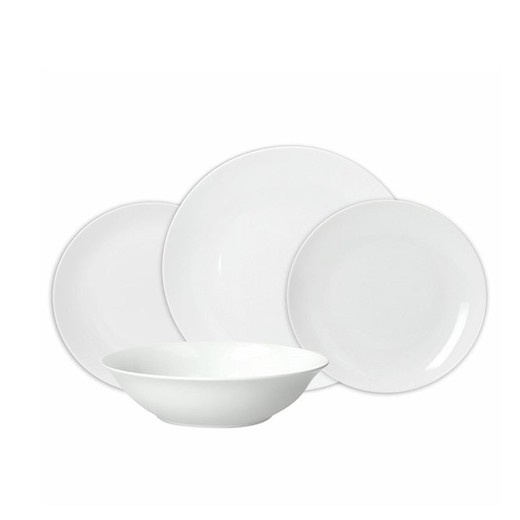 19-Piece Blank Porcelain Dinnerware Set | coupe