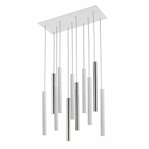 VARAS-Ceiling Lamp Chrome / White Dim, 25x61x40 cm