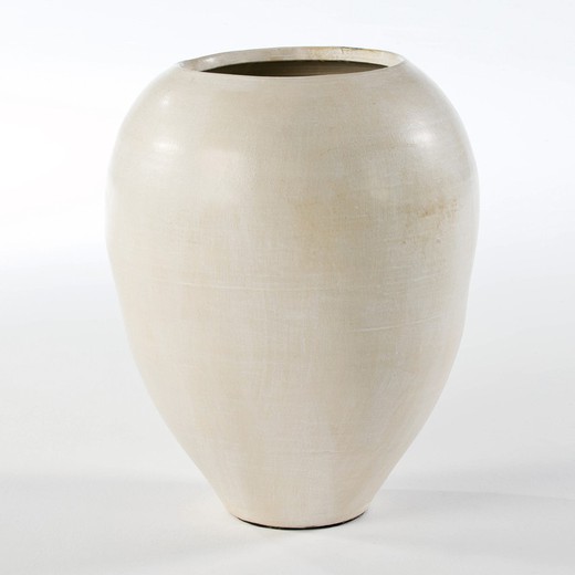 Vaso in terracotta color crema, Ø60x70cm
