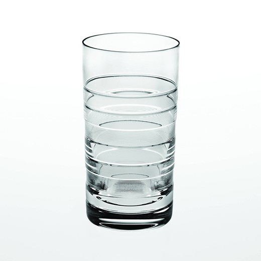 Wysoka szklanka z przezroczystego szkła, Ø 7,3 x 14,2 cm | Płyta winylowa