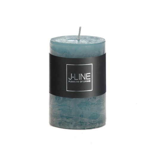Blue cylinder wax candle, 5x5x8 cm