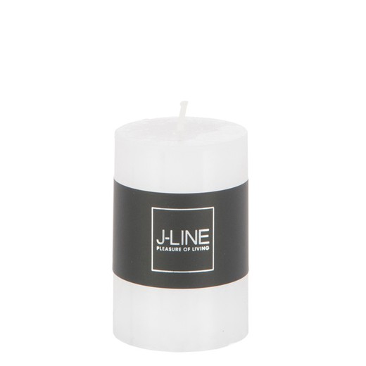 White cylinder wax candle, 5x5x8 cm