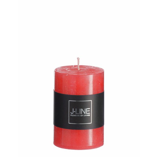 Red cylinder wax candle, 5x5x8 cm