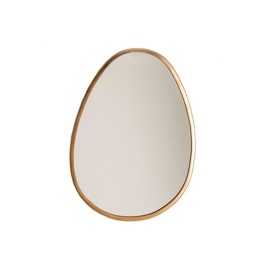 Specchio da parete in ferro dorato VICAL, 27x2x37 cm