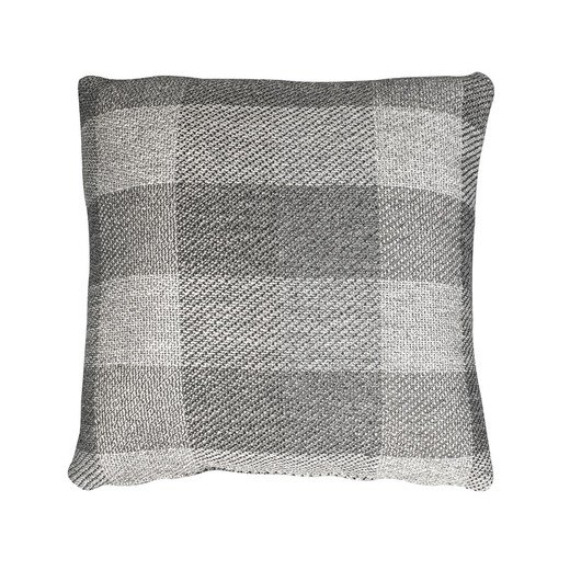 VIK | Housse de coussin aux formes carrées dans les tons gris 45 x 45 cm