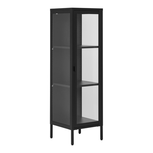 Black steel display cabinet, 40 x 35 x 140 cm | Brisbane