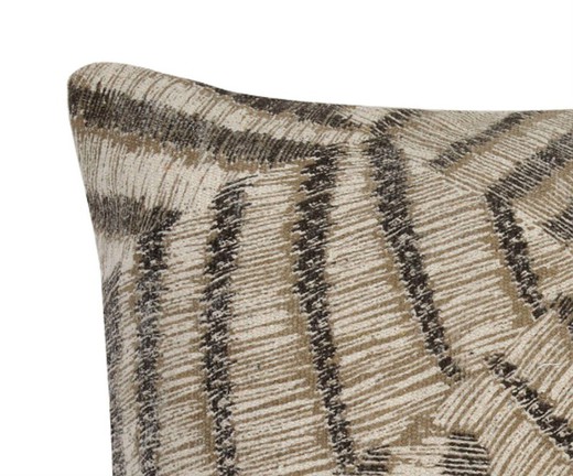 ZEBRA-Cuscino in cotone stampa animalier beige, 45x45 cm — Qechic