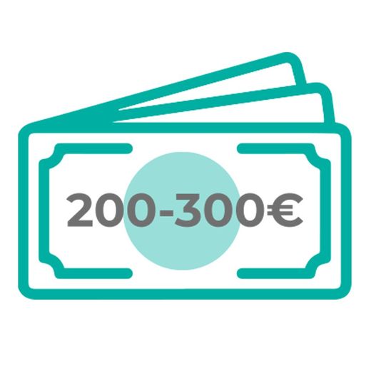 Entre 200€ y 300€