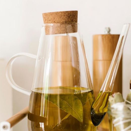 Μπουκάλι λαδιού με γυάλινο πώμα / φελλό 750ml, 20x13x15cm