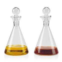 Szklany Olej / Flaszka, 18x9x17,5cm