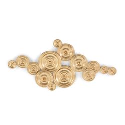 Väggdekoration i guld, 160 x 8 x 80 cm | cirklar