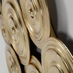 Väggdekoration i guld, 160 x 8 x 80 cm | cirklar