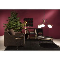 Wanddekoration aus schwarzem Metall, 71 x 10 x 71 cm